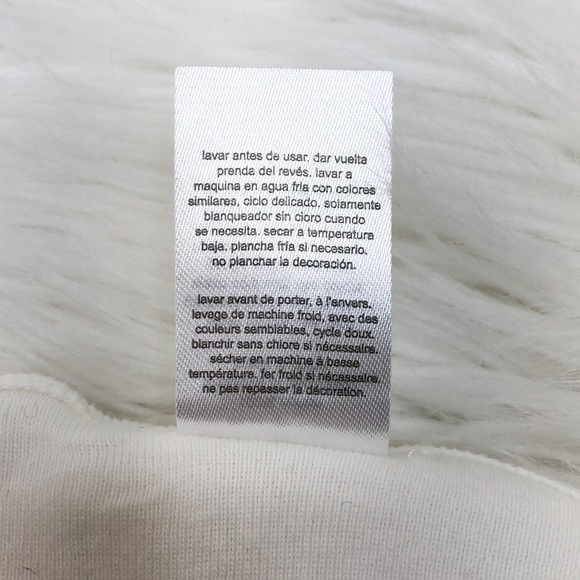 Rae Dunn White 2 Piece Baby Beanie & Bib Set - Picture 7 of 7